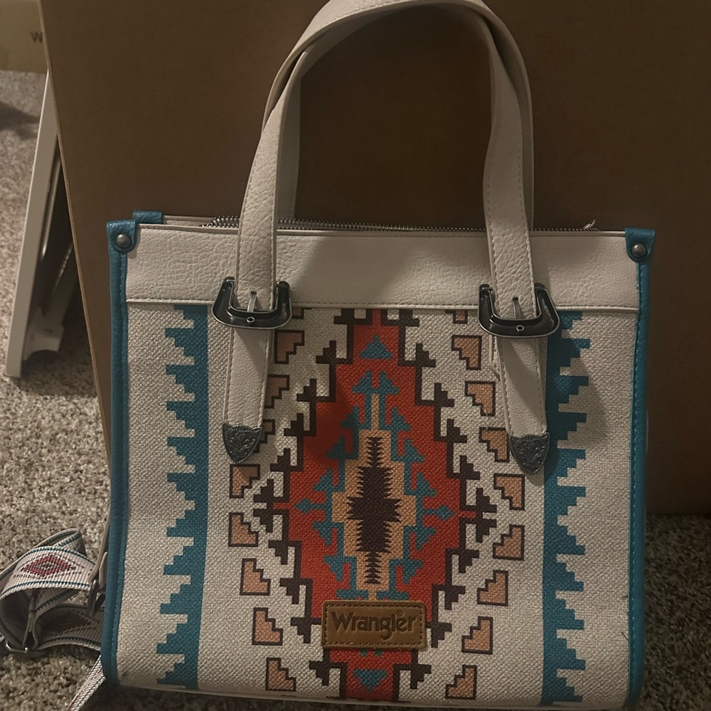 Wrangler Multicolor Geometric Tote Bag